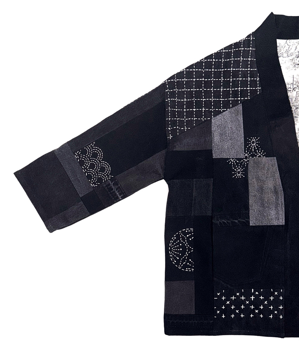 HAORI in black/grey