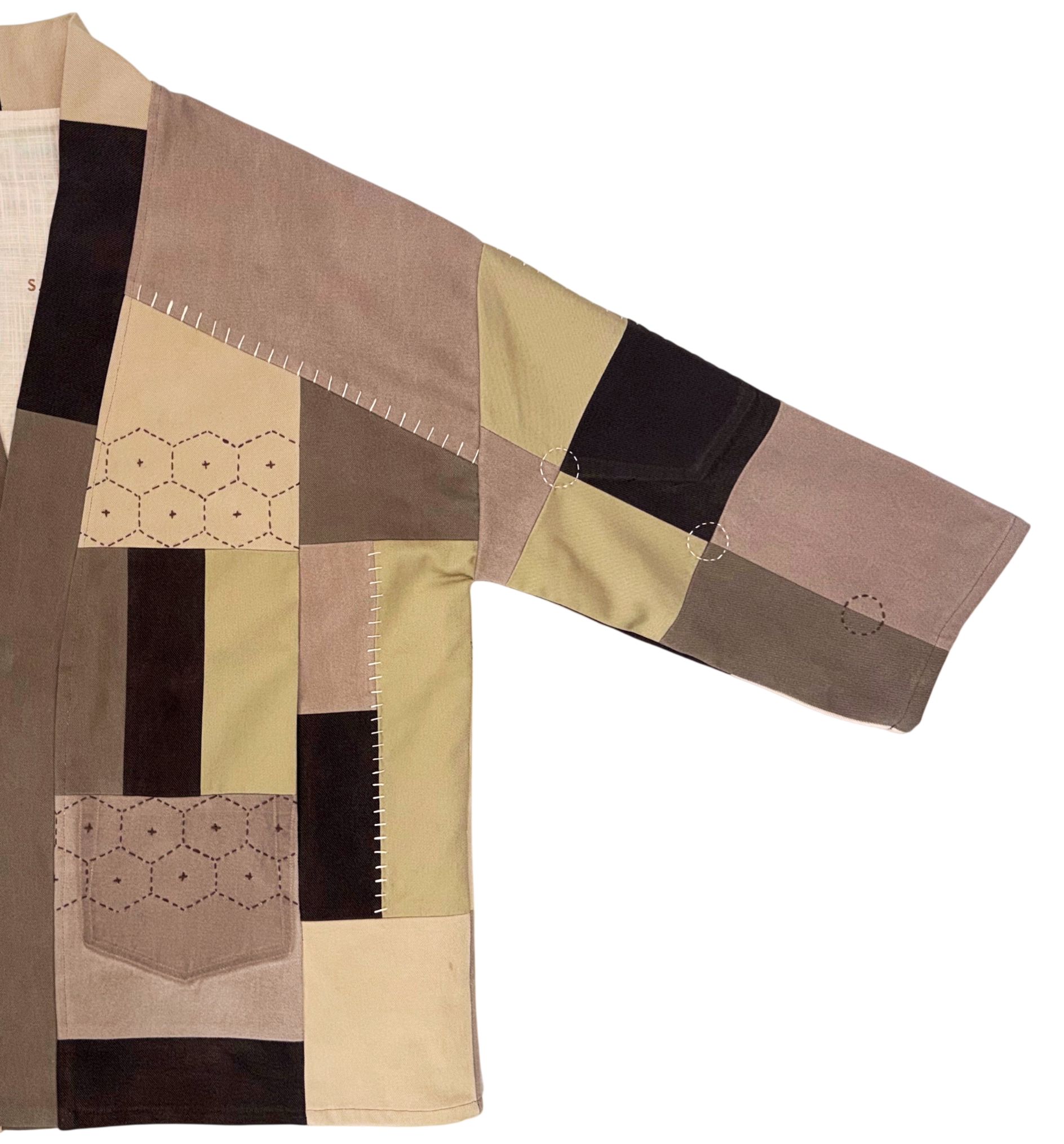 HAORI in cream/brown