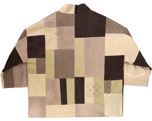 HAORI in cream/brown