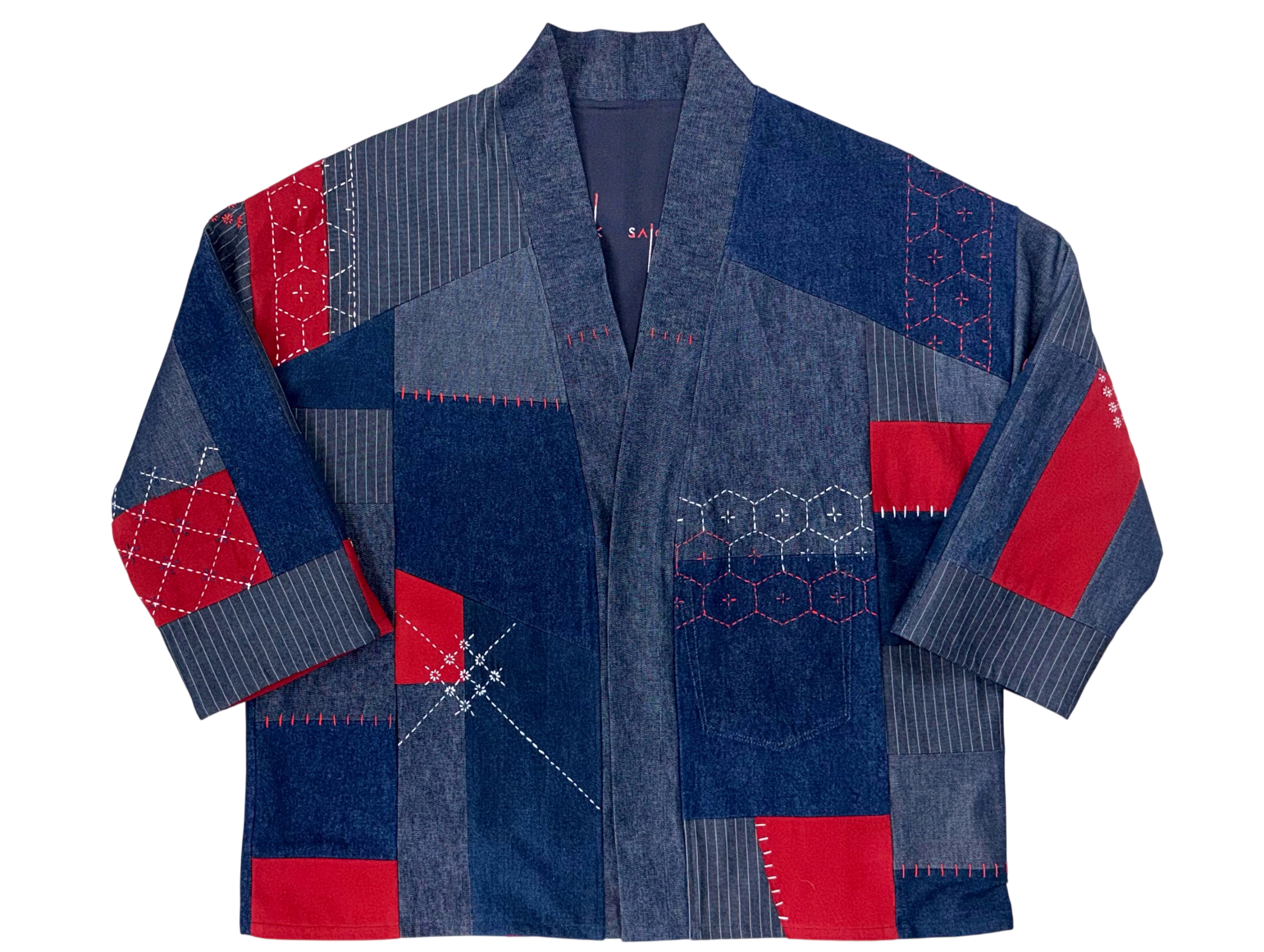 HAORI in red/navy