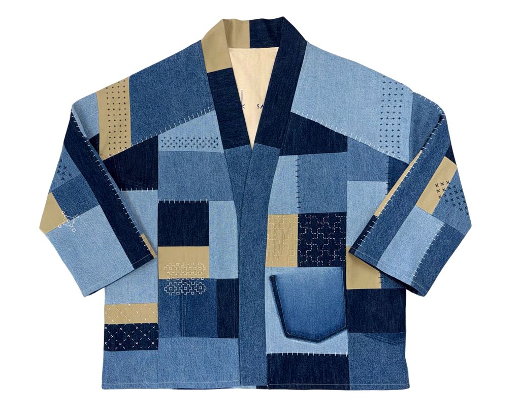 HAORI in navy/sand