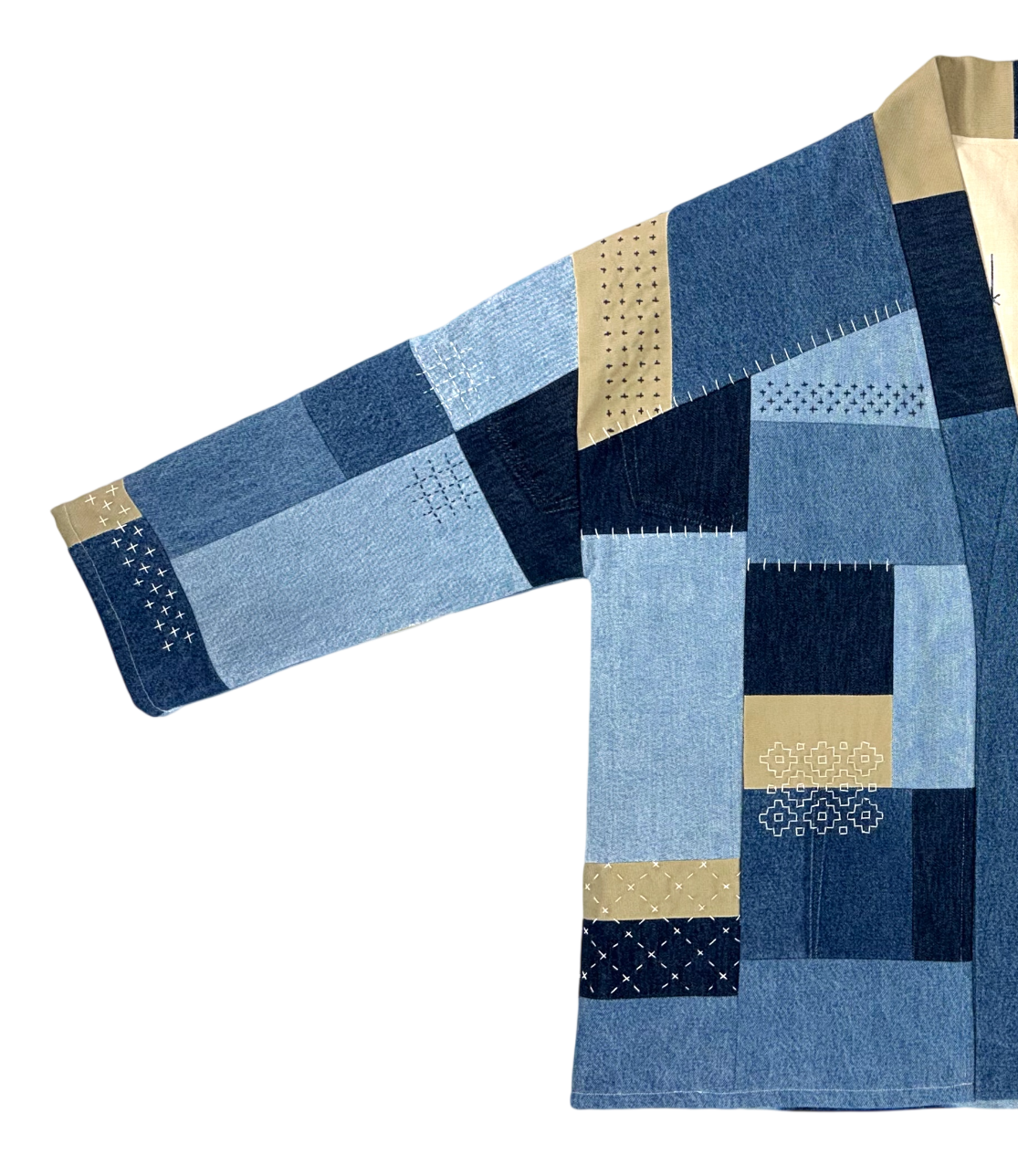 HAORI in navy/sand