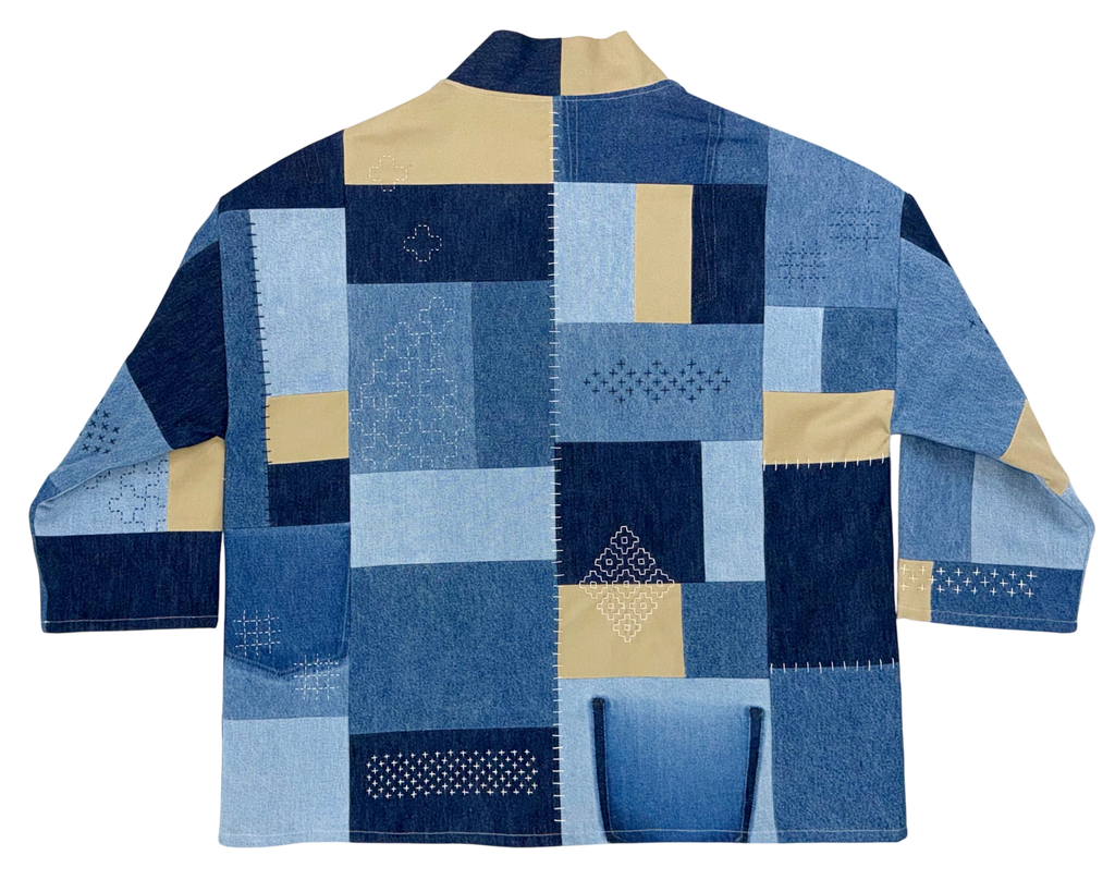 HAORI in navy/sand