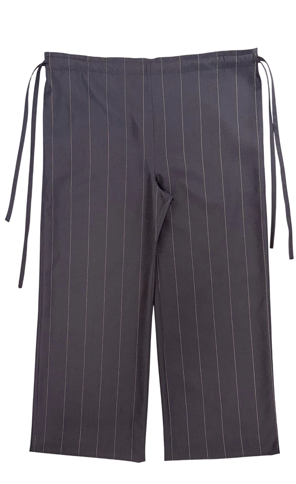 one-size double drawstring trouser (grey pinstripe)