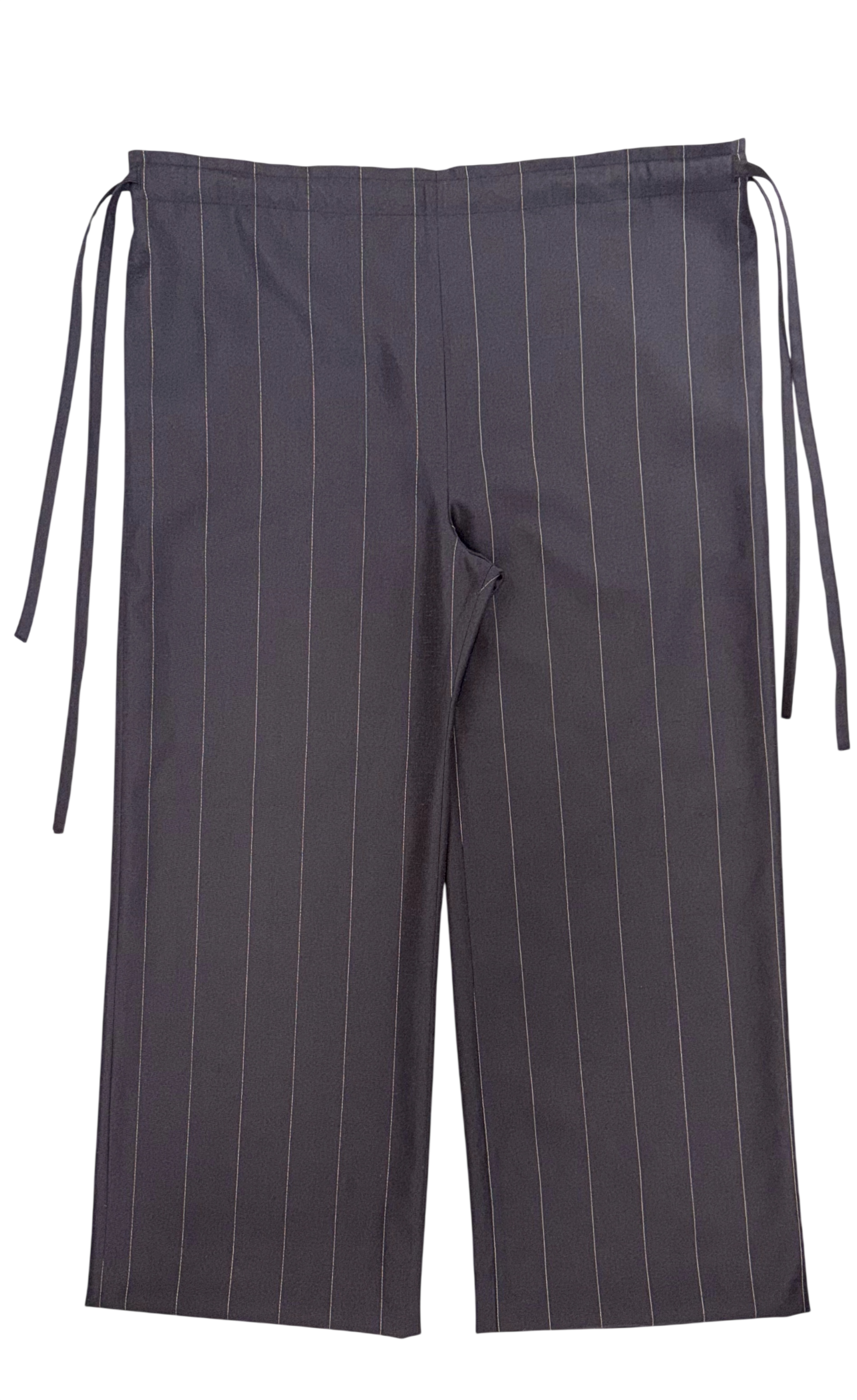 one-size double drawstring trouser (grey pinstripe)