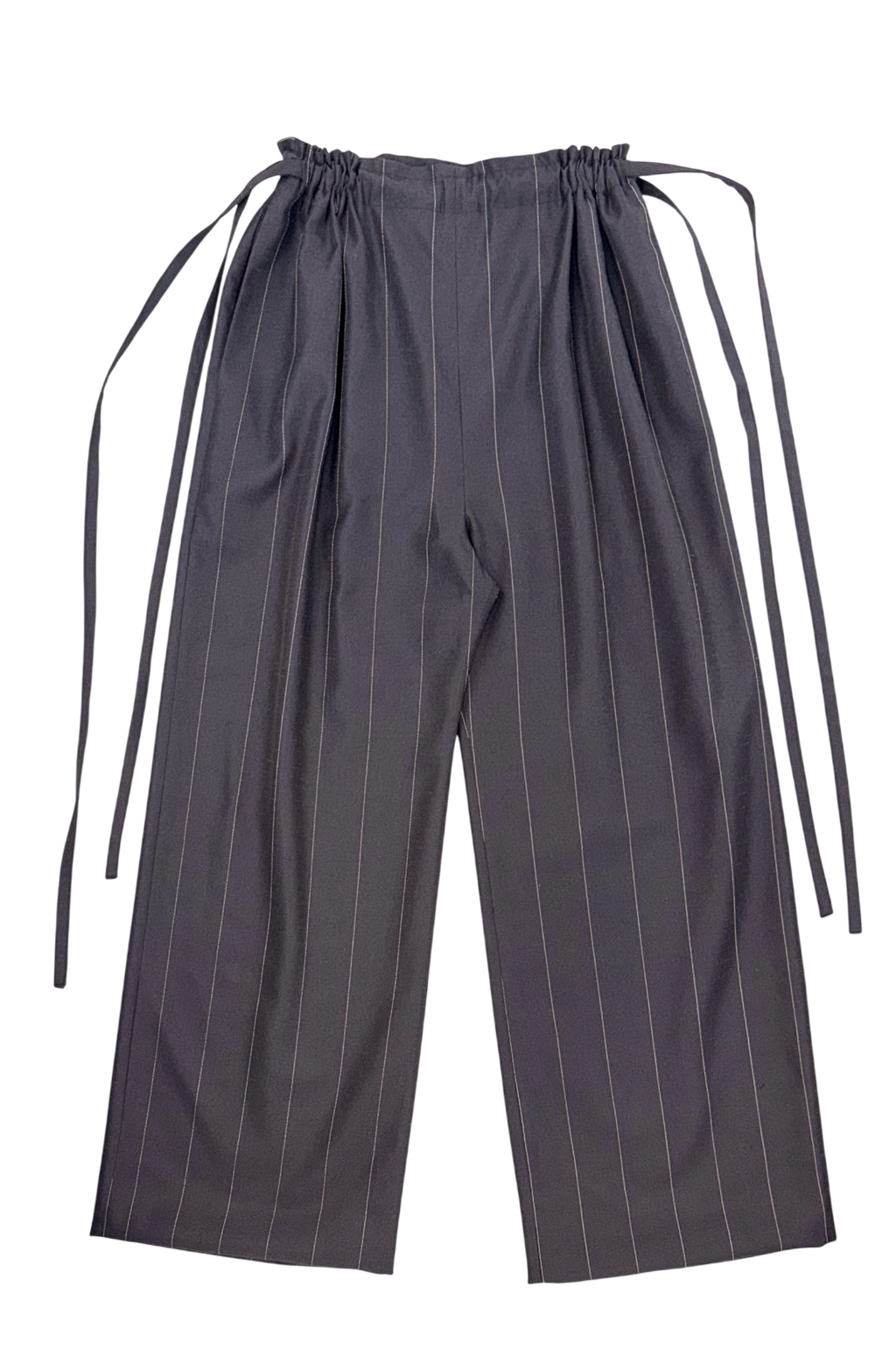 one-size double drawstring trouser (grey pinstripe)