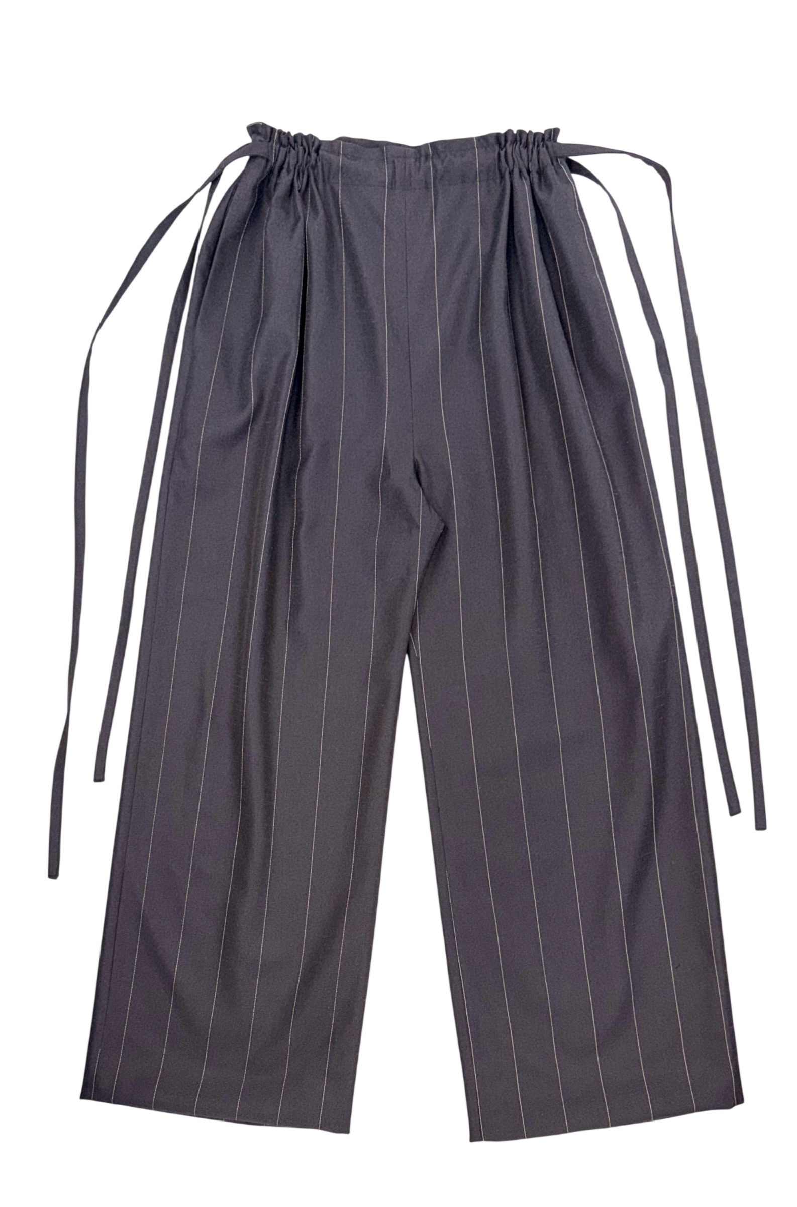 one-size double drawstring trouser (grey pinstripe)