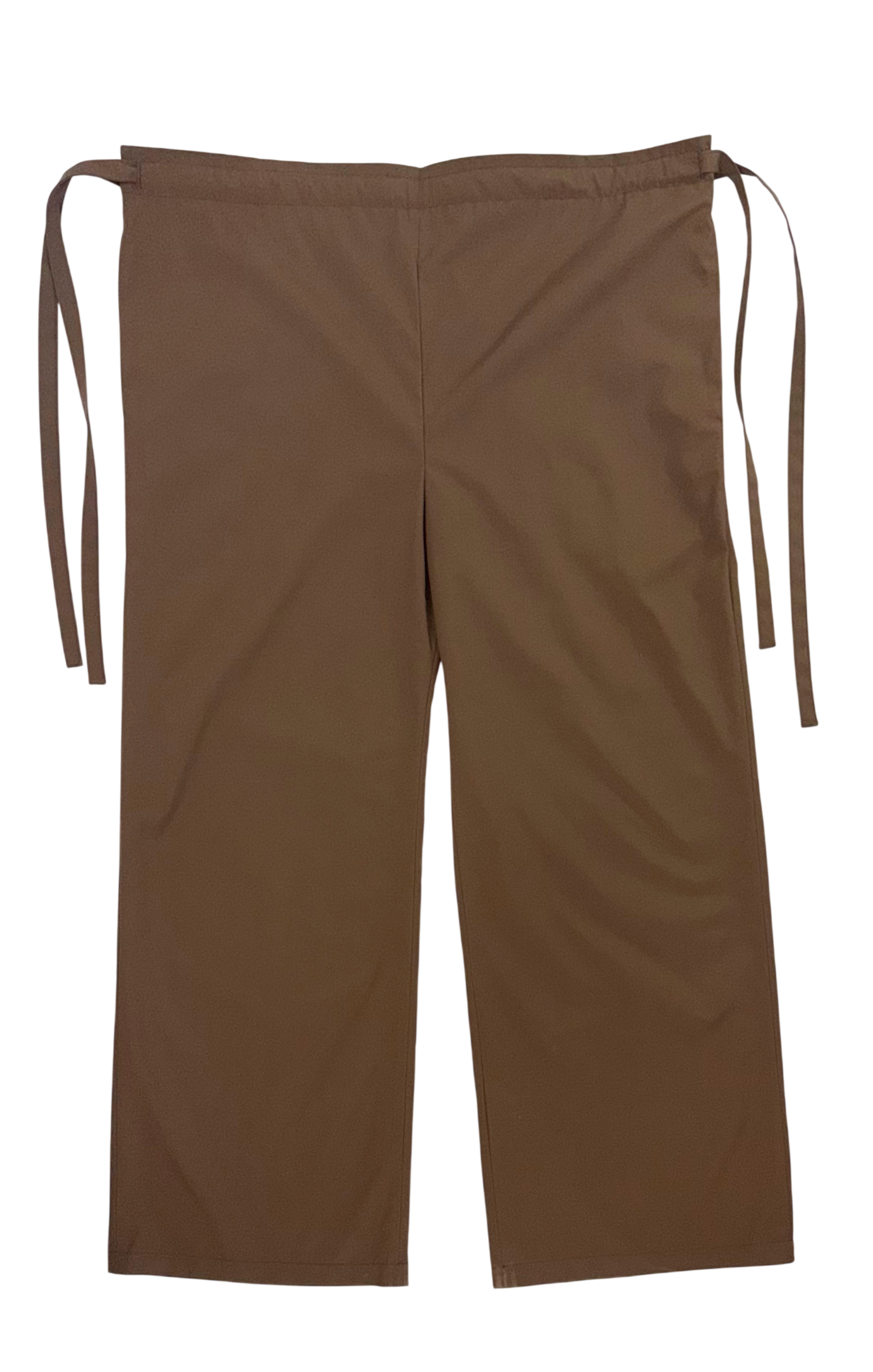 one-size double drawstring trouser (brown poplin)