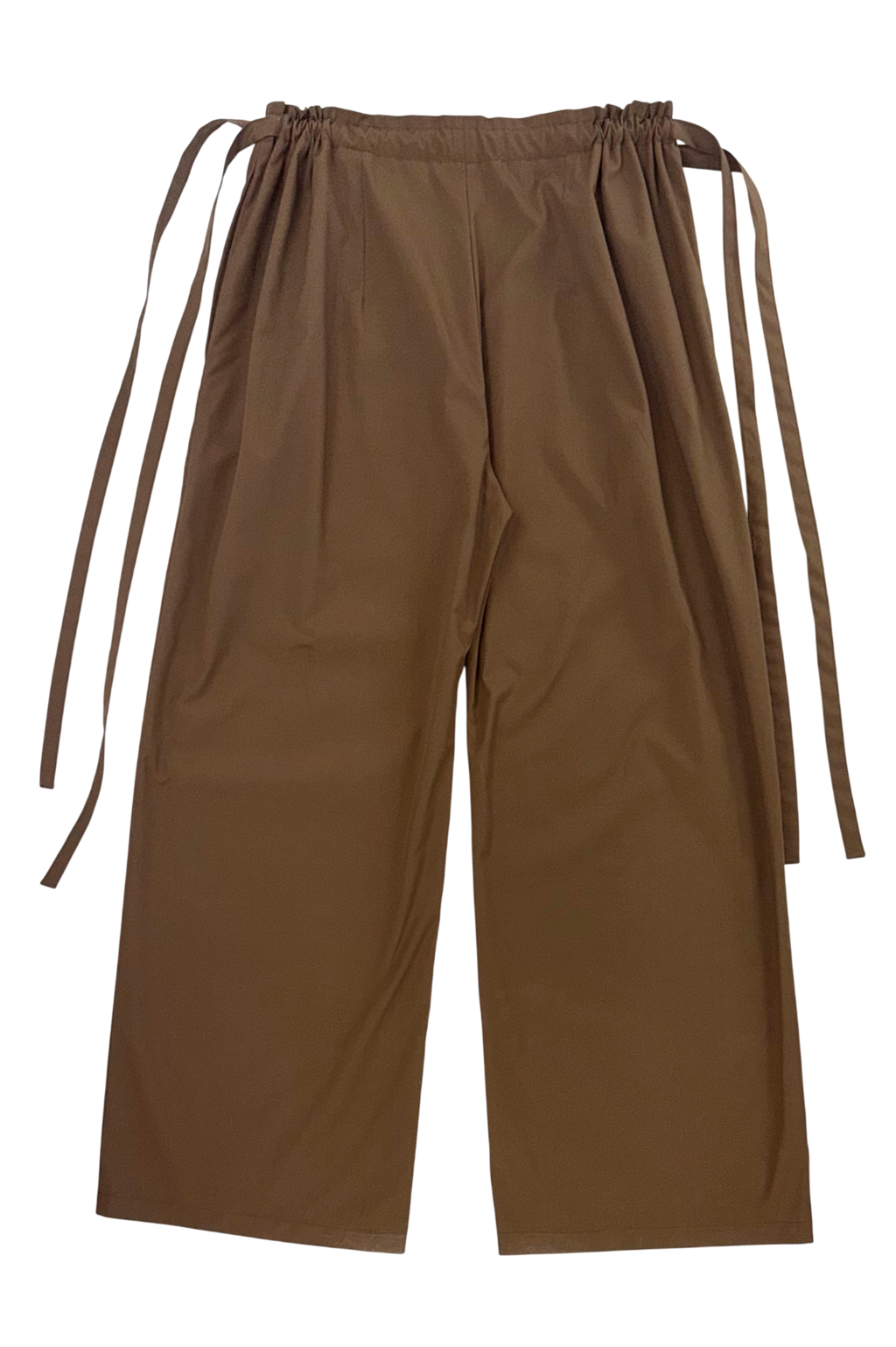 one-size double drawstring trouser (brown poplin)