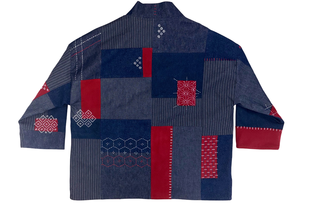 HAORI in red/navy