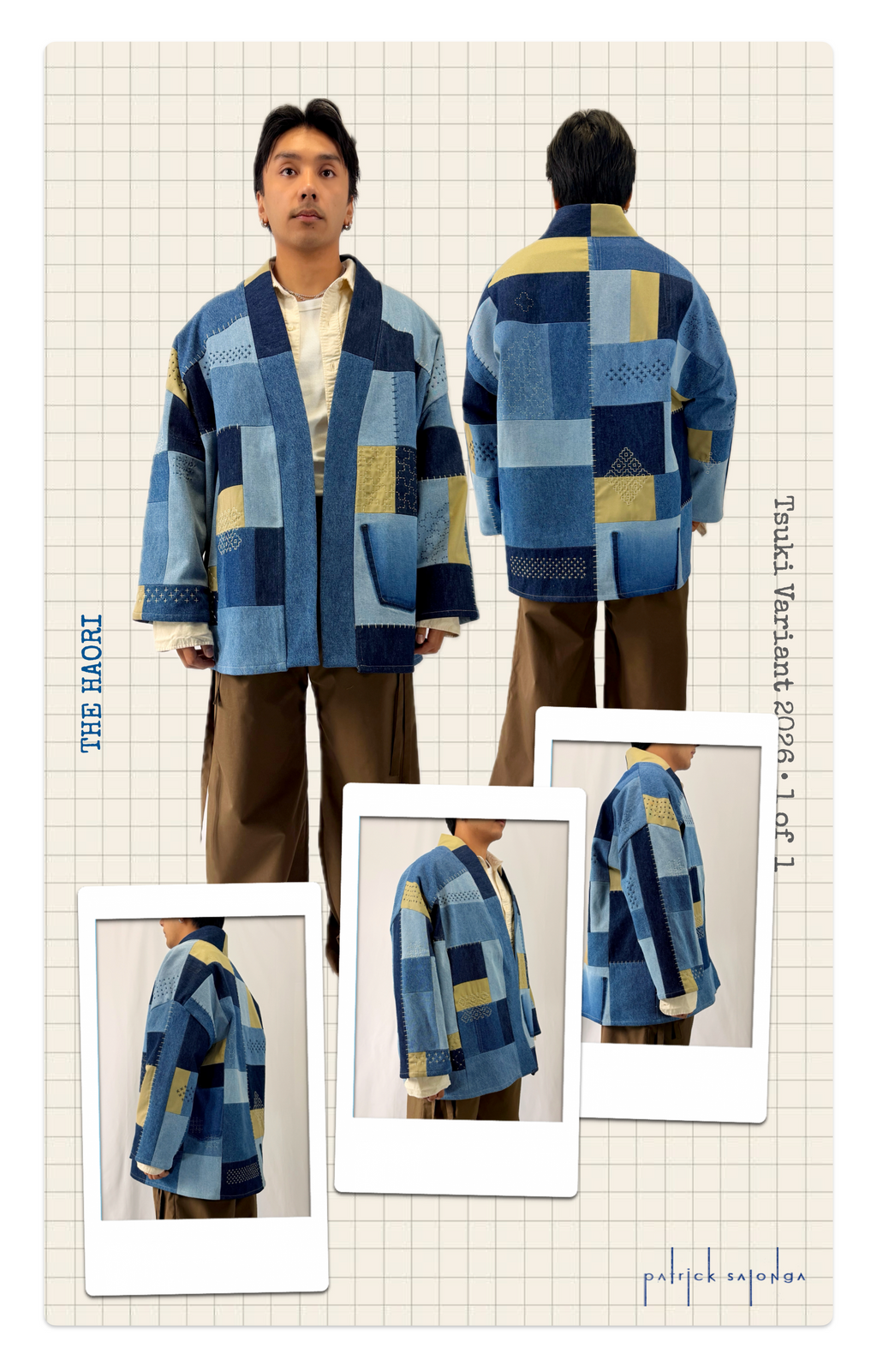 HAORI in navy/sand