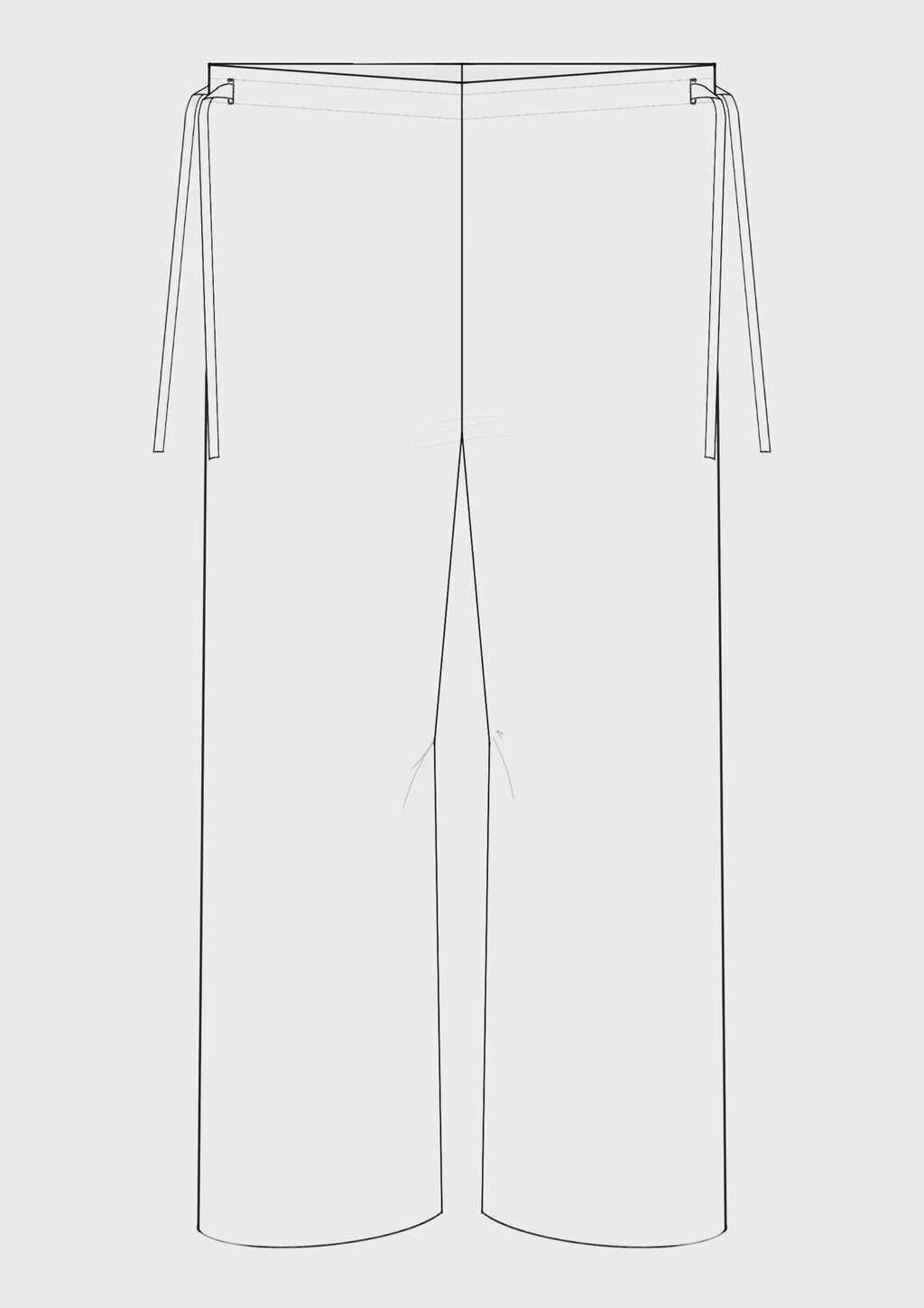 one-size double drawstring trouser (brown poplin)
